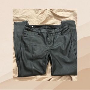 River Island black leather jeans